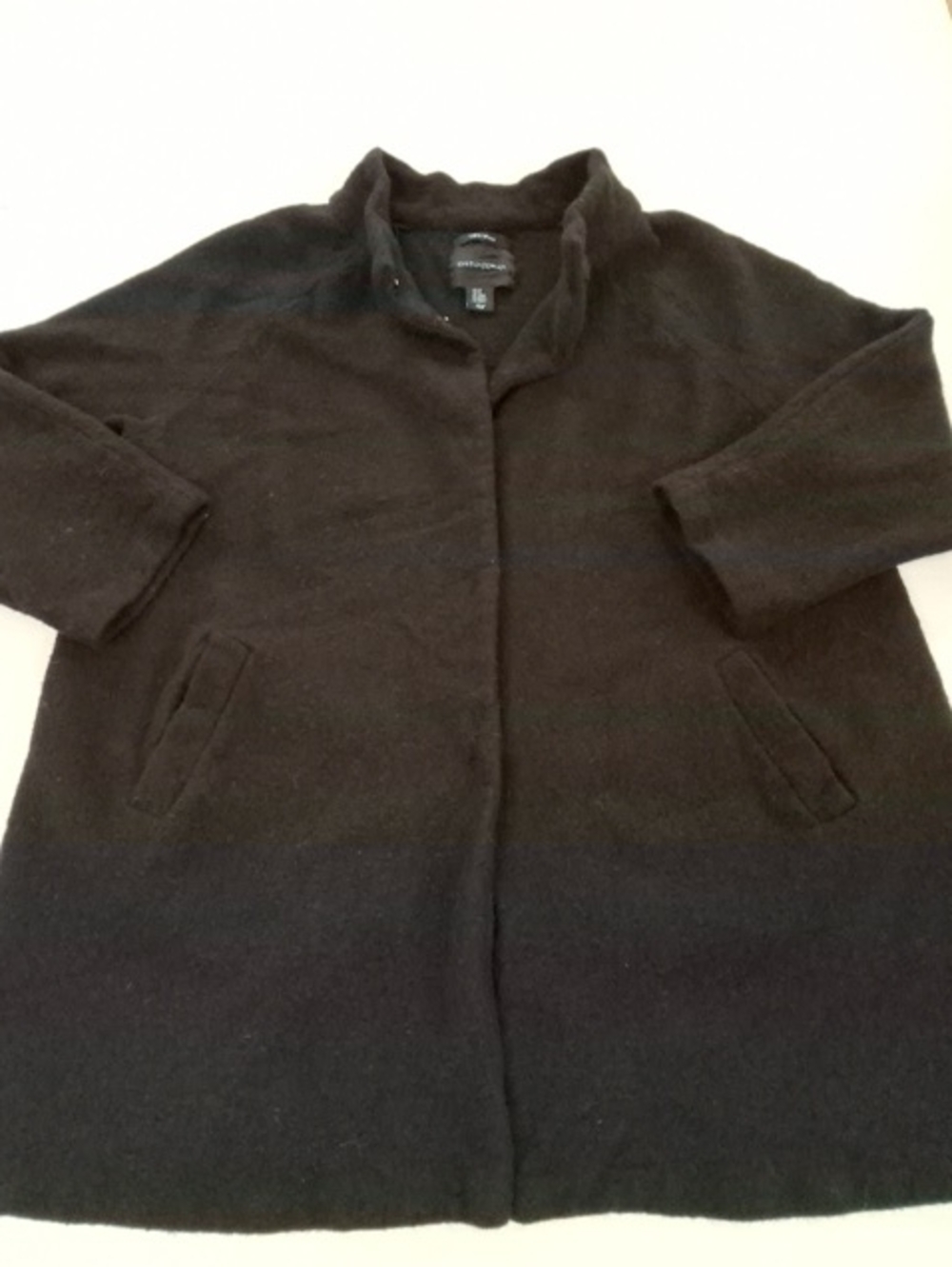Cynthia Rowley Black Wool Peacoat 2X , Runs Small